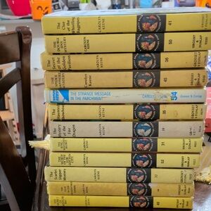 Vintage Yellow Nancy Drew Mystery Books